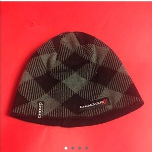 Grey and black Plaid dodge beanie   🤍🖤​​​​​​​​​​​​​​​​​​​​​